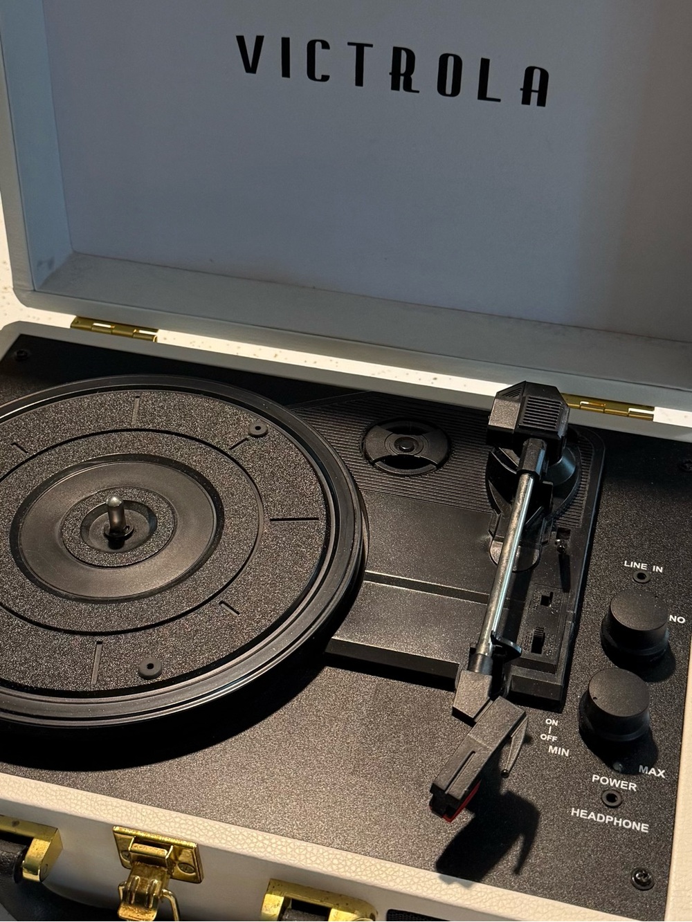 Victrola Journey Bluetooth Portable Suitcase Record Player in White